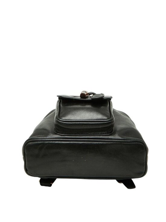 Gucci Bambu Backpack 003 Black Leather
